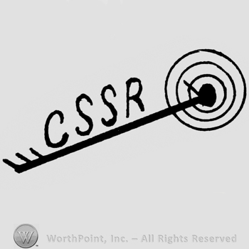 Letters C S S R written on an arrow,stucked in the middle of a target.