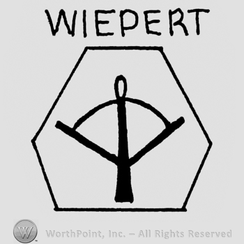 A bow inside of a polygon;word Wiepert written above.