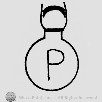 Letter P inside of a bomb.