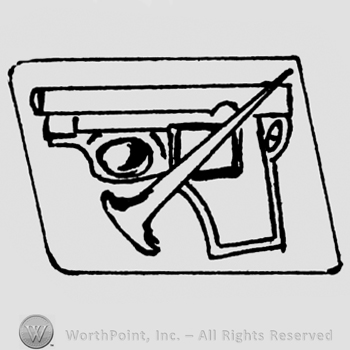 A pistol in square.