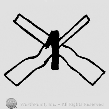 Crossed rifles and number 1 written infront.