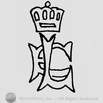 Initials c and l one over another; crown on top.