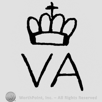 Initials V and A with a crown on top.