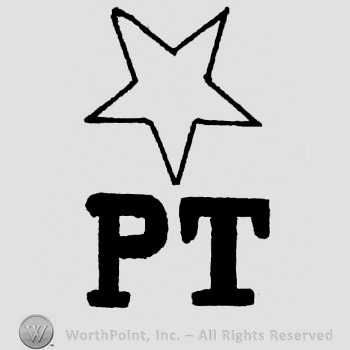 Capital P T and a star on top.