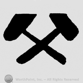 Two crossed hammers.