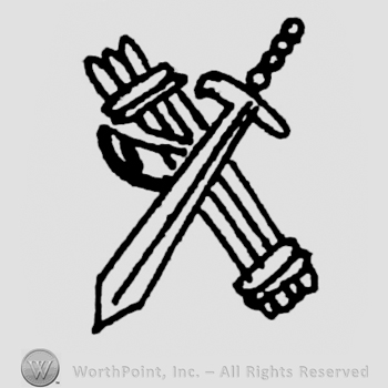 Crossed sword and quiver.