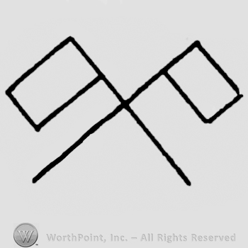 Crossed flags.