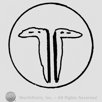 Circle enclosing two hammers.