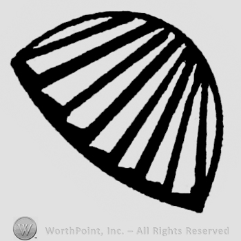 A shape with lines on it.