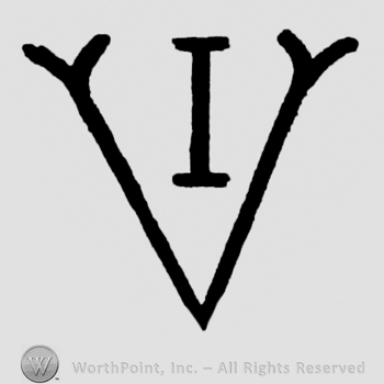 Letter V enclosing letter I.