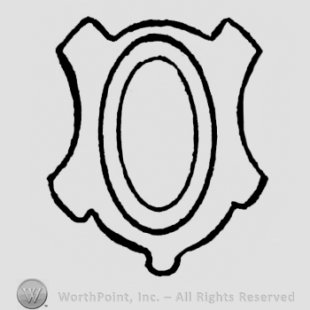 A shield with a double circle on.