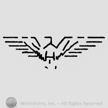 Eagle shape made with many lines;opened wings.