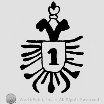 Shield with number 1 on and a bird above.