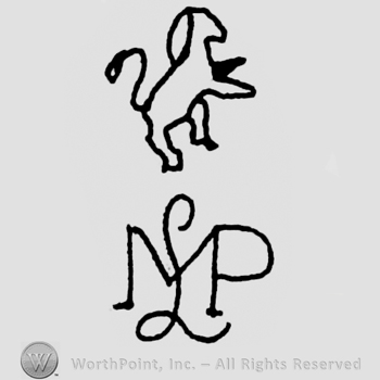 Lion shape above initials M, P, L.