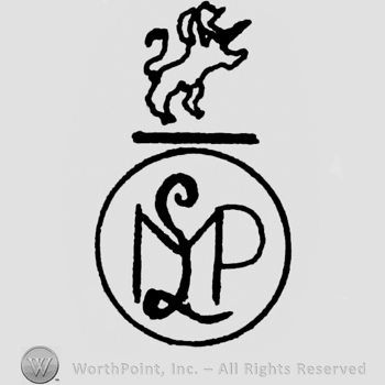 Lion shape above a circle enclosing letters M, P, L.
