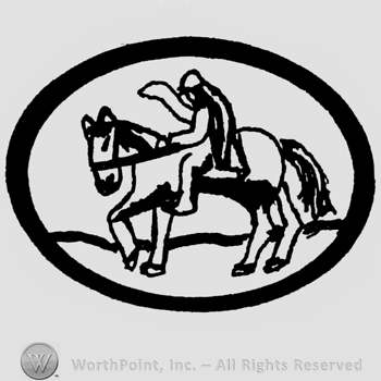 Horse and rider in circle.