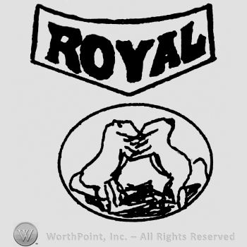 Two rised horses in circle; ROYAL written above.