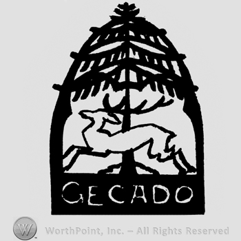 A deer under a tree;word GECADO written bellow.