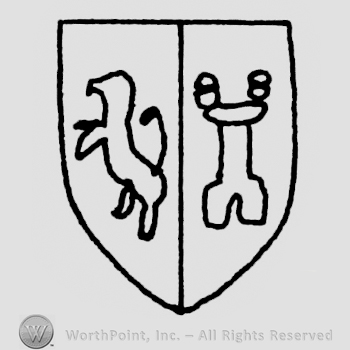 Shield with lion and a tower.