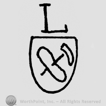 Shield and letter L above.