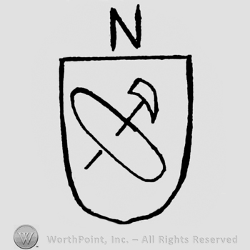 Shield and letter N above.