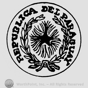Circle enclosing Laurel and REPUBLICA DEL PARAGUAY written round.