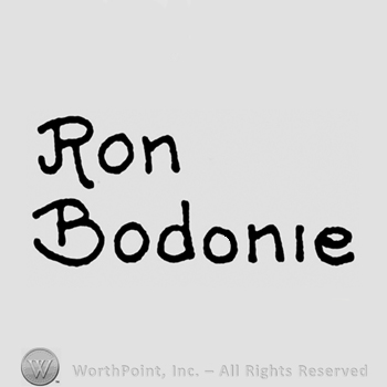 The name Ron Bodonie written on two rows in lowercase letters.