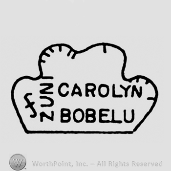 Carolyn written above Bobelu, Zuni written at left, all in a curly bubble.