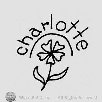 Charlotte written arched above a flower.