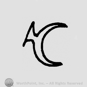 Letter C with small attached H.