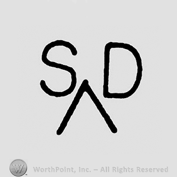 Initials SD, reversed V placed below.