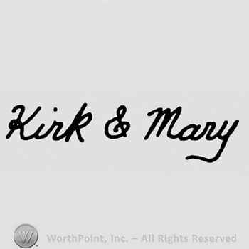 The names Kirk & Mary handwritten.