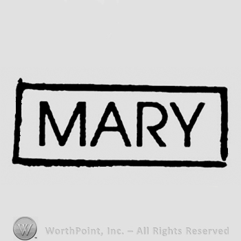 The name Mary written in uppercase inside a rectangle.