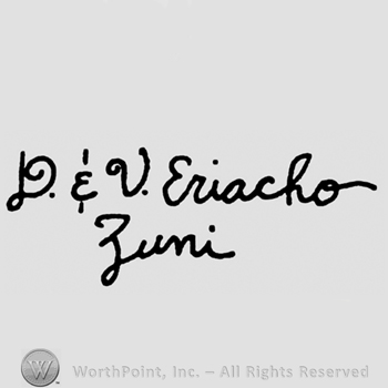 The names D&V Eriacho handwritten above Zuni.