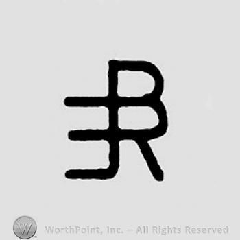 Joined and offset initials LE.