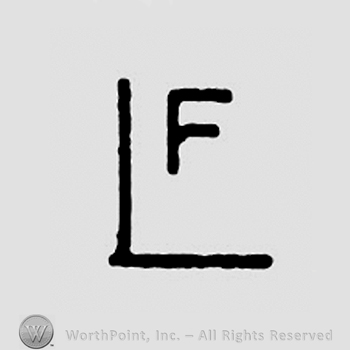 Initials LF with an enlarged L.