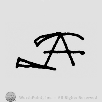 Letter A between two symbols.