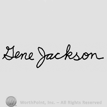The name Gene Jackson handwritten.