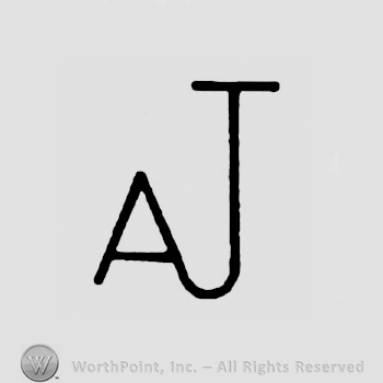 Initials AJ with an enlarged J.