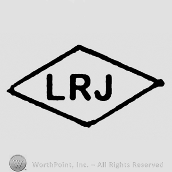 Uppercase letters LRJ inside a diamond.