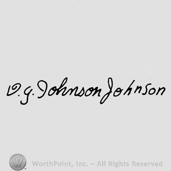 The name V.G Johnson Johnson handwritten.