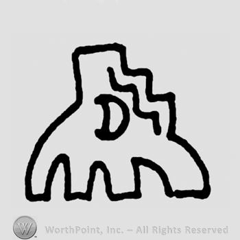 Tree stump with letter D inside.