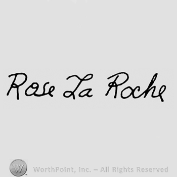 The name Rose La Roche handwritten.