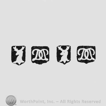 Deer's Head; DD in monogram; Deer's Head and DD in monogram