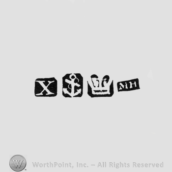 Letter X; Anchor; Crown and MH
