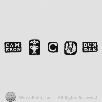 CAM written above ERON; Thistle; letter C; Thistle and DUN written above DEE