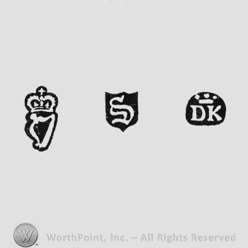 Harp Crowned; date-letter S and  maker's mark DK crowned