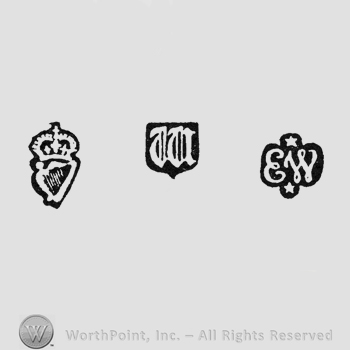 Harp Crowned; date-letter W;  maker's mark EW, mullet above and below