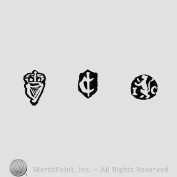 Harp Crowned; date-letter c and  maker's mark IC, lion rampant between
