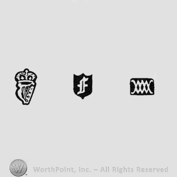 Harp Crowned; date-letter F and  maker's mark MW in monogram